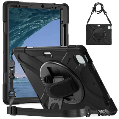 Silicone Tablet Case with 360-Degree Rotatable Strap Premium Cover for Easy Access & Comfortable Holding