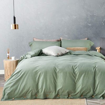 High Quality Linen Like Washed Cotton Sheet Set