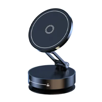 2025 New Foldable Glass Vacuum Car Dashboard Holder Strong Magnetic 360 Degree Rotation Metal Magnetic Car Mobile Phone Holder