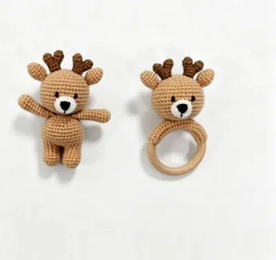 DIY Crochet Animal Toy Bunny Panda Fox Elephant Giraffe Lion Handmade Soft Cotton Toy 2-4 Years Unisex