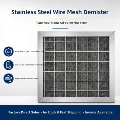 304 New-Style Stainless Steel Mist Eliminator Gas Separator Plate-Type Wire Mesh FilterSpecialized Demisting Desulfurization