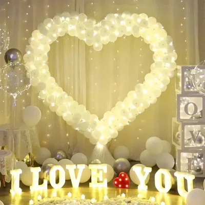 1.5m Heart-shaped Balloon Arch Bracket Birthday Party Wedding Venue Balloon Ground Floating Column Bracket Road Guide Layout