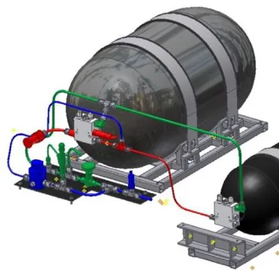 DAZE Light Weight 66L Composite Gas Cylinder CNG Cylinder Type 4 HDPE Liner Fulled- Wrapped with Carbon Fiber