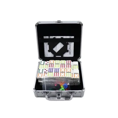 Best-selling Educational Dominoes for Children 91 Pieces in an Aluminum Case Material Melamine