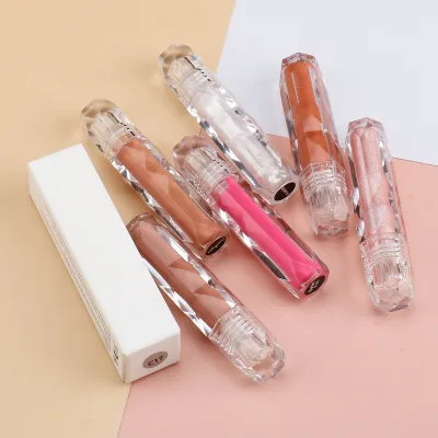 Luxury Clear Tube Liquid Lipstick Private Label Vegan Glossy Lipgloss Wholesale Custom Logo Vegan Lip Gloss