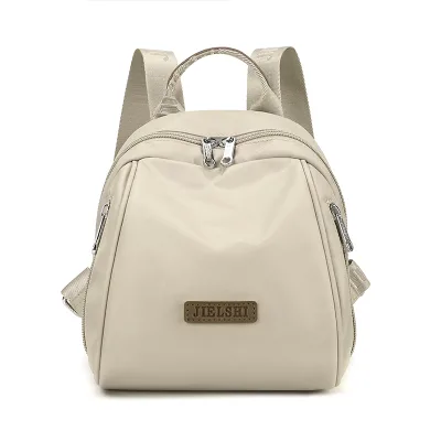 Custom Small Casual Nylon Cloth Zipper Shoulder Bag Lady's Casual Nylon Backpack