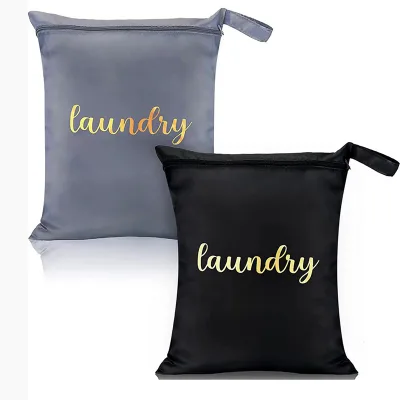2023 Hot Sale Wholesale Custom Drawstring Laundry Bags Travel Reusable Dirty Clothes Bag Wet Folded Zipper Bag for Home