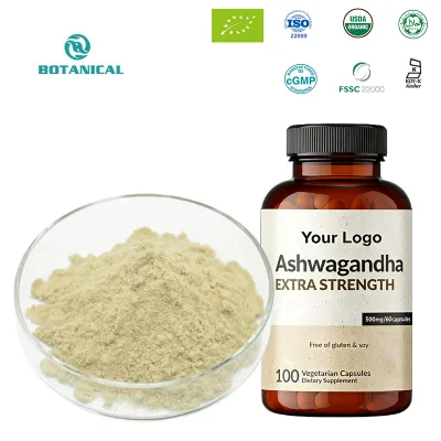 OEM Private Label Ashwagandha Extract Raw Material Ashwagandha Capsules Bulk Ashwagandha Male Supplement