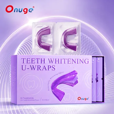 Flavour and ingredient can be customized wholesale oem purple U-wrapped strips for teeth whitening