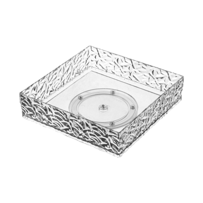 Hot Sale Rotating Storage Tray Plastic Storage Box clear Storage Box