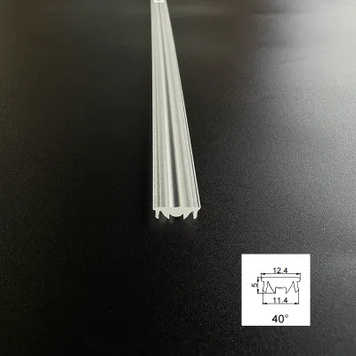 Precision Linear LED Lens 40°Medium Narrow Beam Optics for LED Strip Light Bar Profile Diffuser Extrusion Channel