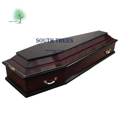 Western-style European Style Solid Wood Coffins Export to Europe & North America Funeral Supplies with Burial Function