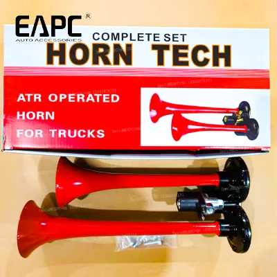 OE 303 Non-plastic metal Dual Trumpet 24V Loud Horn Tech Train Air Operated Horn Truck air Horn