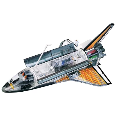 4D Master Educational STEM Mechanical Figure 4D Vision Vehicles 1/72 Space Shuttle Model Plastic/PVC Kit for Ages 7-14