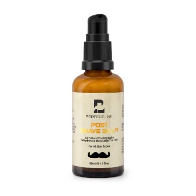 Wholesale Customized Free Sample After Shave Lotion Balm Natural Organic Smoothing Nourishing Repair Men Beard Post Shave Balm