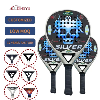 Custom Logo Tennis Rackets High Strength Carbon Fiber 12K 18K Beautiful Design with Eva Grip No Minimum Order