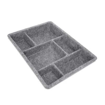 Eco Friendly Hard Felt Drawer Trays Fashionable Multifunction Drawer Organizer for Bathroom and Living Room Storage