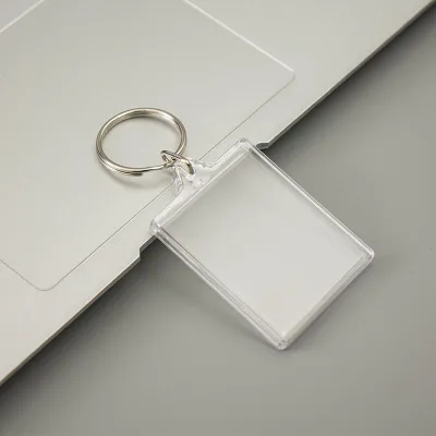 Blank Metal Photo Frame Keychain Creative Custom Logo Key Ring Digital Picture Holder For Promotional Gift Use