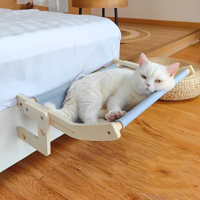 High Quality Foldable Hanging Wood Print Eco-Friendly Waterproof Pet Cat Bed Window Hammock Indoor Perch
