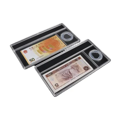 Numismatics Graded Single Banknote Holder Clear Money Coin Display Case
