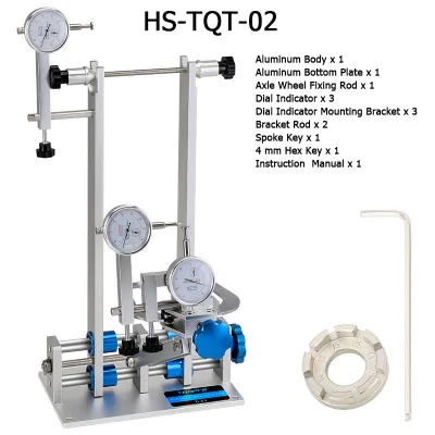 Aluminum Foldable Professional MTB Road Bike Wheel Truing Stand With Dial Indicator Space Adjustable