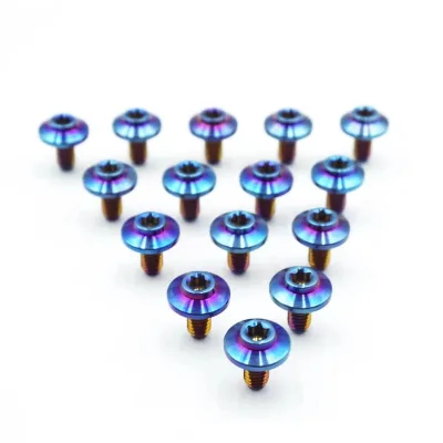 Custom Wholesale Torx Head Grade 5 M8 Wheels With Burnt Xmax Acl Screw Interference Titanium Screw