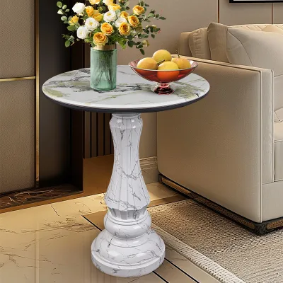 C032 Light Luxury Edge Table Sofa Corner Side Desk Decorative Items Living Room Bedside Table Balcony Small Round Coffee Table