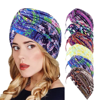 Factory Supply Solid Color Mercerized Cotton Muslim Women Underscarf Cotton Inner Hijab Cap Cross Turban