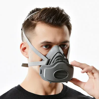 High Quality Full Cover 3200 Reusable Respirator Gas Mask 3-Layer Protection Anti-Dust Anti-Odour Adjustable Nose Cartridges