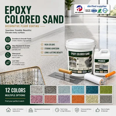 Epoxy Resin Self Leveling Flooring with Any Color Available for Restaurant Decorative Slip Resistant Floor Durable