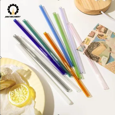 Reusable Glass Straws Set Can Shaped Glass with Lid and Straw Reusable Glass Jars with Lids