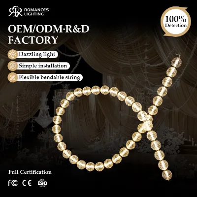 Luxury Wedding Creative Long String Acrylic Chandelier Necklace Pearl Design Hanging Chandelier for Banquet Hall Decoration
