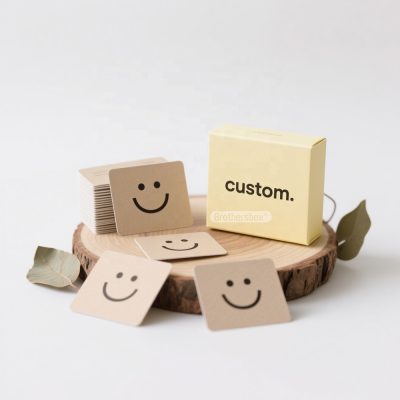 Custom Printed Paper Matte Cards Fanc Design OEM Printing Playing Question Card Game Affirmation Cards with Wood Stand and Box