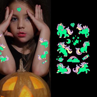 Lovely Custom Luminous Body Tattoo Stickers, Eco-Friendly Temporary Arm Art, Newest Design