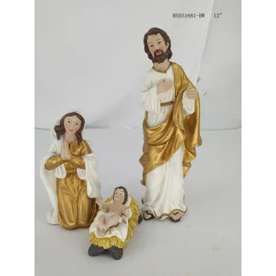 OEM Factory's Handmade Religious Love 5 Inch Baby Jesus Resin Figurine 12.7cm Hand-painted Business Gifts Christmas Home Decor