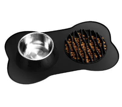 Pet Bowls Stainless Steel Dog Bowl, Slow Feeder and Pet Water Bowl Set