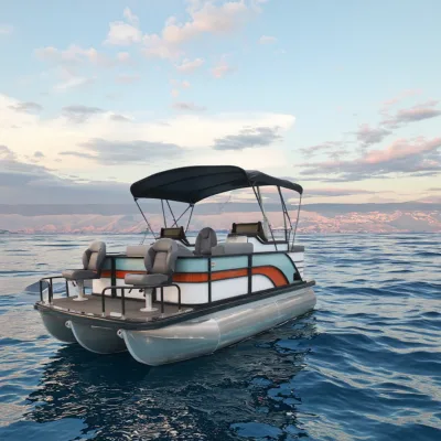 Lightweight and Comfortable Multi-Color Pontoon Fishing Boat for Sale