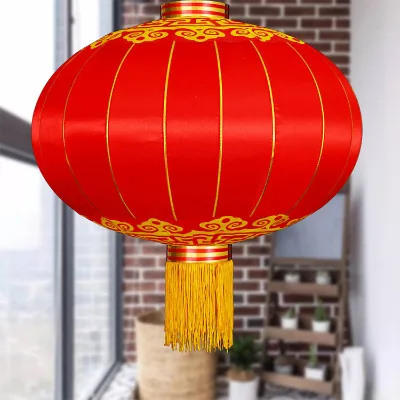 High Quality Customize Different logo and Size Festival Large Unique Folding Hanging Cloth Chinese Lanterns Decoration