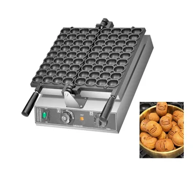 Commercial Electric Non-Stick Waffle Ball Maker with Timer Snack Equipment Oval Sponge Cake Waffle Machine
