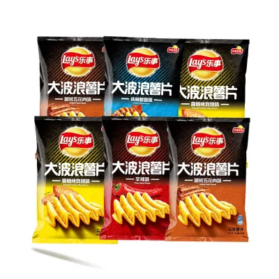 Wholesale Big Wave Exotic Snacks Different Flavor Spicy Lays Potato Chips