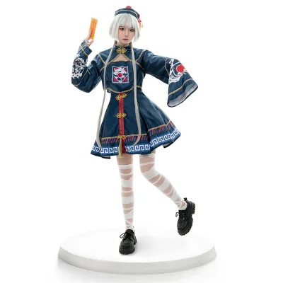 Cute Retro Lolita Halloween Cosplay Zombie Anime Costume Set with Suits and Dresses for Party Festival-Unisex Polyester