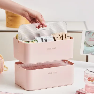 WONFUN Portable Kitchen Coffee Storage Box Makeup Bucket Desktop Stationery Organizer Home Office Bathroom Eco Friendly