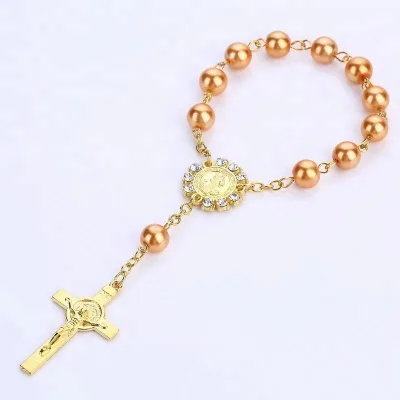 Religious Glass Rosary Bracelet Catholic Prayer Rosary Bracelets
