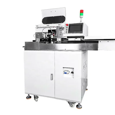 AWG32 Automatic Wire Tinning Machine Auto Solder Scraping Smoking Feeding 7" Touch Screen Electronic Wire Production
