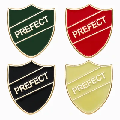 Custom Wholesale Factory Price Low MOQ Shield Shape Enamel Badge 3D Gold Metal School Pins for Uniform Gift