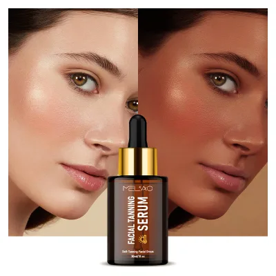 Private Label Organic Vegan Natural Sunless Self Tan Peptide Accelerator Drops Face Body Radiant Professional Tanning Serum