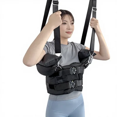 Chin-up Bar Adjustable Lumbar Traction Belt Dual-bag Portable Spine Scoliosis Stretching Fixation Wrapping Suspension Waist