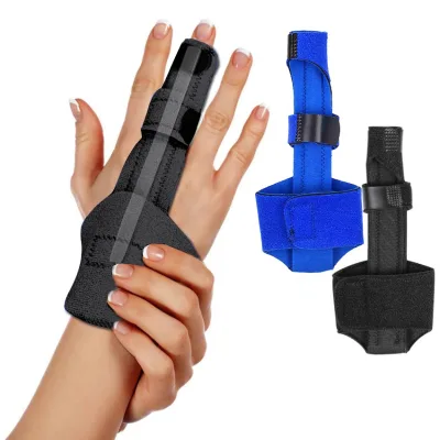 Finger Splints Finger Guard Sleeve Brace With Built-in Steel Plate Adjustable Arthritis Knuckle Brace for Men Women HA01683