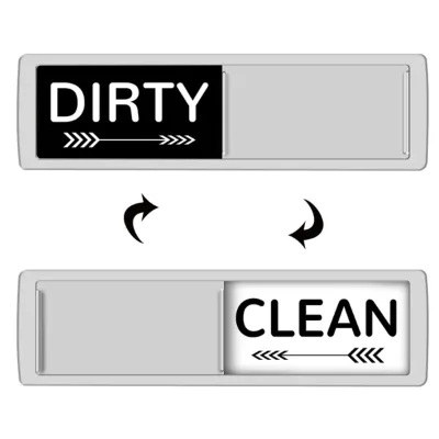 Room Cleaning Tips Cleanliness Signs Hotel Magnetic Sign Acrylic Kitchen Dishwasher Magnet Clean Dirty Sign Home Room Decoration