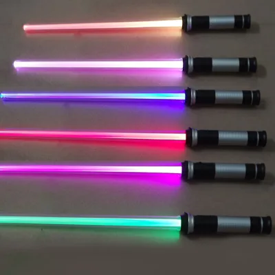 Themed Party Light up Toy LED Telescoping Colorful Lightsaber Star Flashing Lights Sound Laser Sword Glowing Light Saber Sword